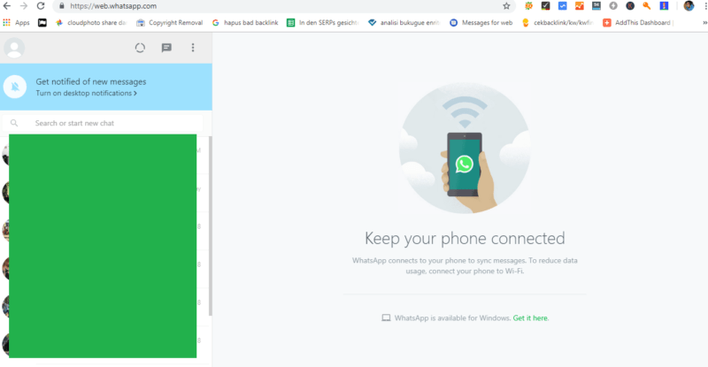 tampilan wa web kamu
