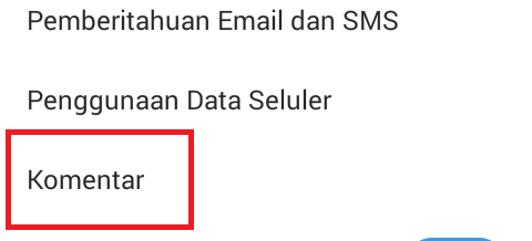 menghilangkan kolom komentar instagram