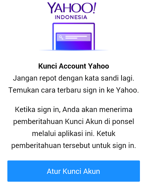 Cara login Yahoo! Mail tanpa password dengan fitur "Kunci Akun" 6