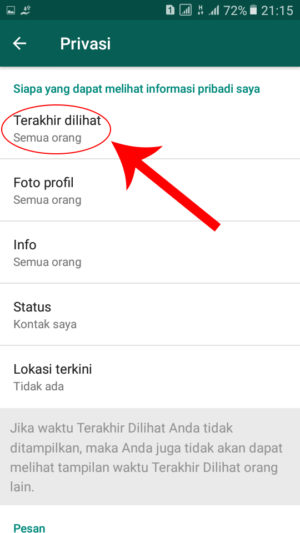 Cara Menyembunyikan Terakhir Dilihat di WhatsApp 10 Cara Menyembunyikan Terakhir Dilihat di WhatsApp 9