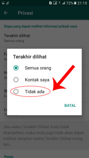Cara Menyembunyikan Terakhir Dilihat di WhatsApp 12 Cara Menyembunyikan Terakhir Dilihat di WhatsApp 11