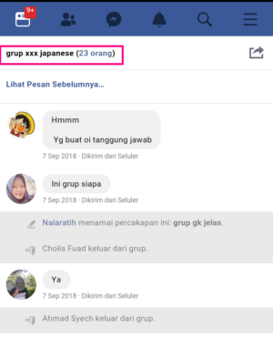 Percakapan dalam grup