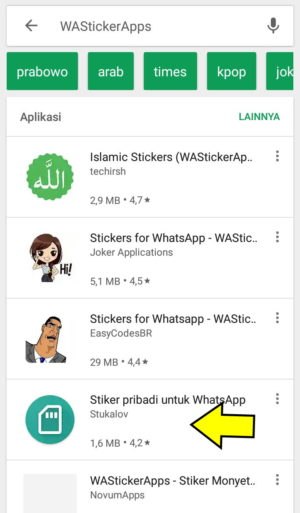 Gambar 11. Aplikasi Stiker WhatsApp