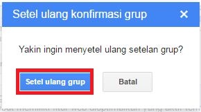 Cara membuat grup milis di Gmail dengan google group 13 Halaman konfirmasi penyetelan ulang grup