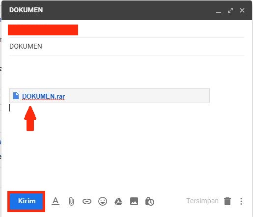 File yang terupload siap dikirim