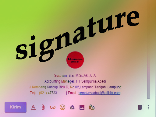 Contoh signature email untuk personal dan perusahaan 