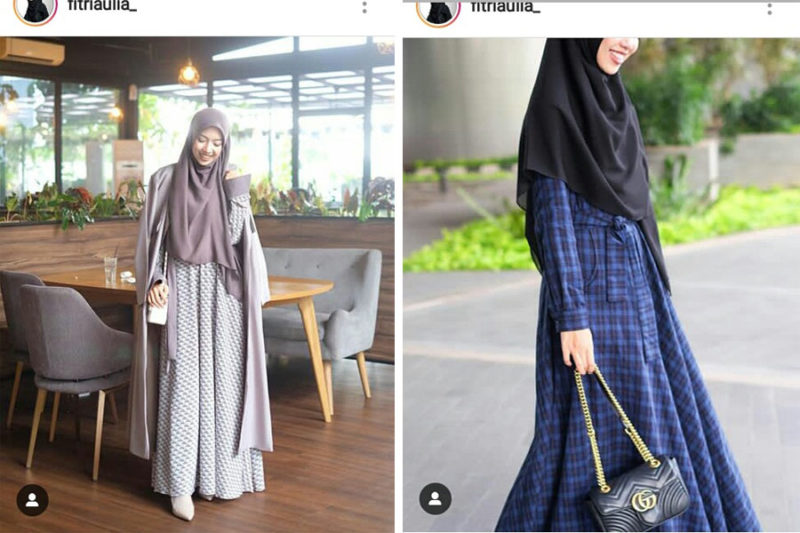 Contoh style hijab ala @Fitriaulia_ | Source by: https://www.instagram.com/fitriaulia_