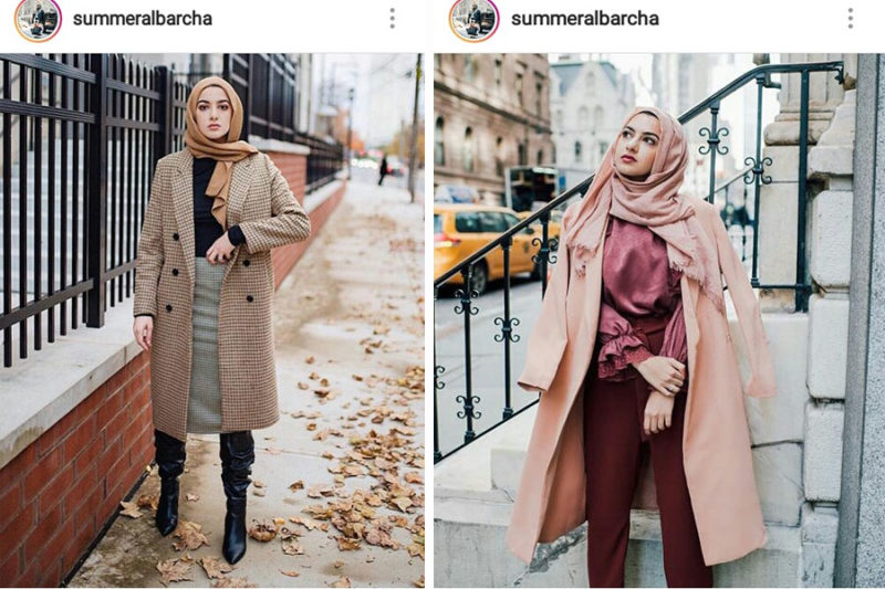Contoh style hijab ala @summeralbarcha | Source by: https://www.instagram.com/summeralbarcha