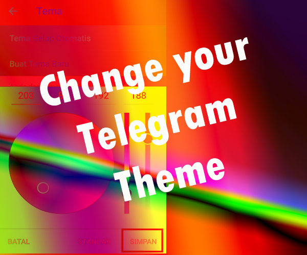 Cara mengganti tema di Telegram (buat sendiri atau download)