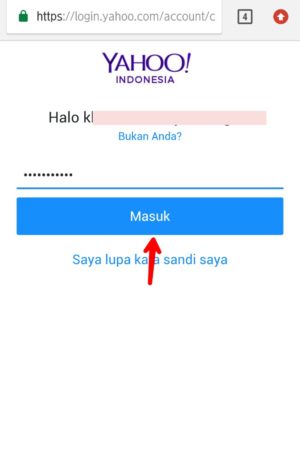 Ketik Password kemudian ketuk Masuk