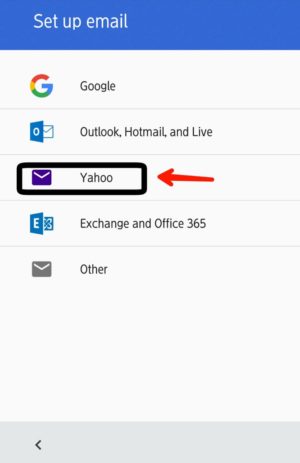 Pilih dan Ketuk Yahoo Mail