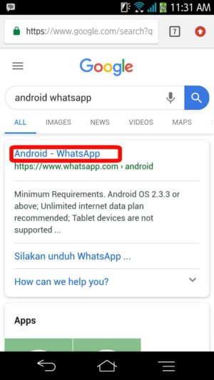 Cara mudah perbaharui aplikasi WhatsApp ke versi paling baru 3 Kunjungi link whatsapp android