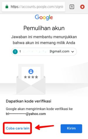 Ketuk Coba cara lain