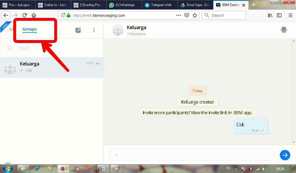 Cara menggunakan BlackBerry Messenger versi Web/Desktop 12 Tool Group (history chat group)