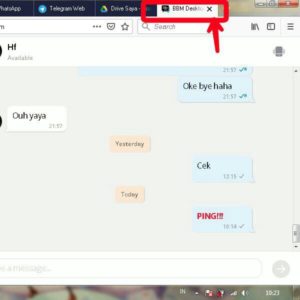 Cara menggunakan BlackBerry Messenger versi Web/Desktop 9 Close/tutup tab browser