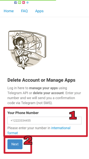 masukkan nomer hp lalu tap next