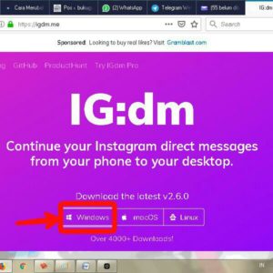 Laman IGdm, klik Window