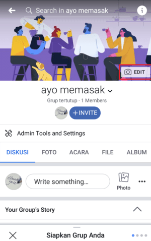 Gambar 7. Grup yang baru di buat