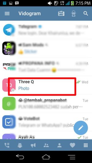 Tap salah 1 chat