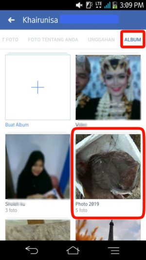 Pilih album yang ingin dihapus