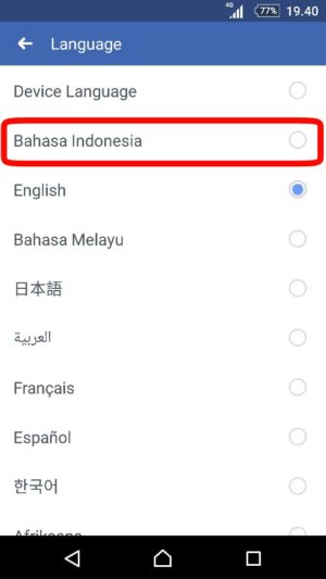 Tap bahasa Indonesia