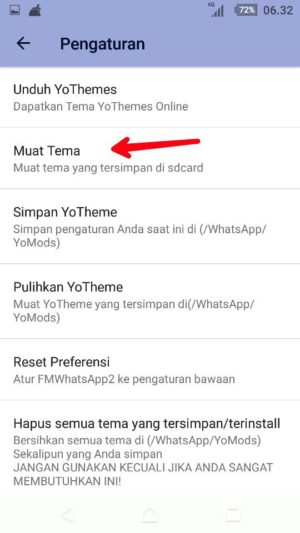 Tap muat tema