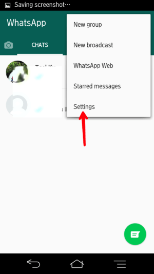 Tap setting/setelan