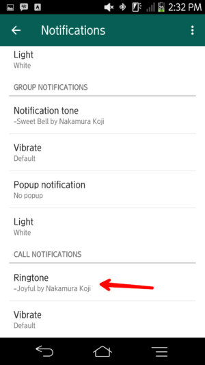 Tap nada dering/ringtone