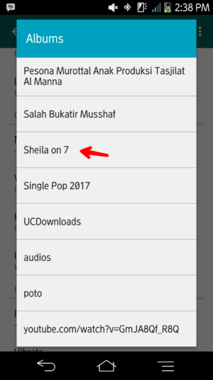 Tap sheila on 7, pilih lagu yang tersedia lalu Ok