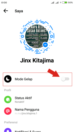 Slide mode gelap