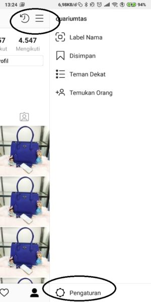 masuk ke pengaturan