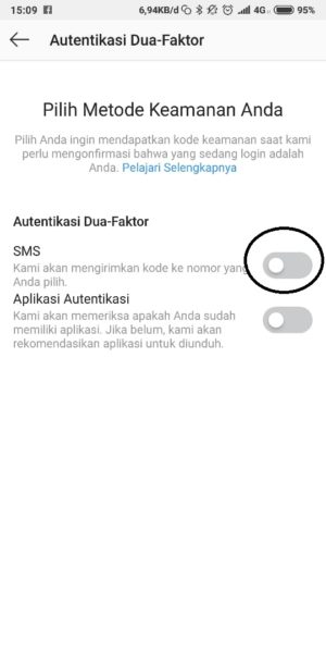 Aktifkan Autentifikasi Dua Faktor