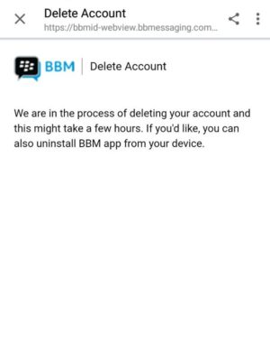 Cara menghapus akun BBM kamu 8 Akun BBM berhasil terhapus