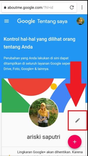 Tampilan saat gambar profil email berhasil diterapkan