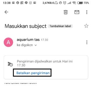 Pilih Batalkan pengiriman