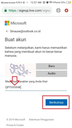 Masukkan kode captcha