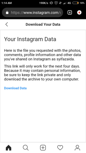 Cara backup data [foto,video,story,dm,komentar,dll] di instagram 21
