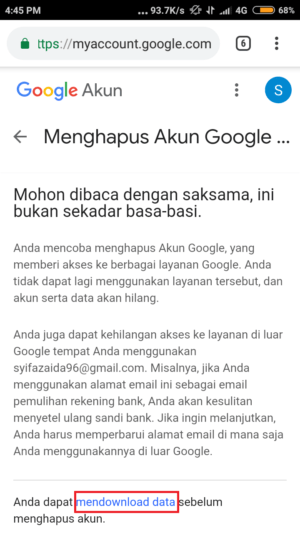 Cara menghapus akun gmail (atau akun google) 19