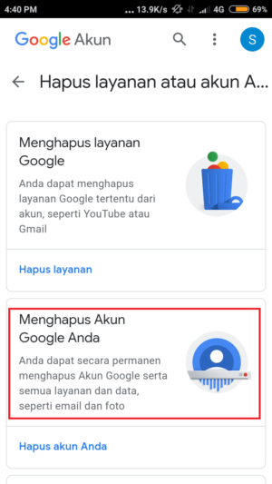 Cara menghapus akun gmail (atau akun google) 7