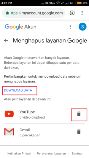 Cara menghapus akun gmail (atau akun google) 43