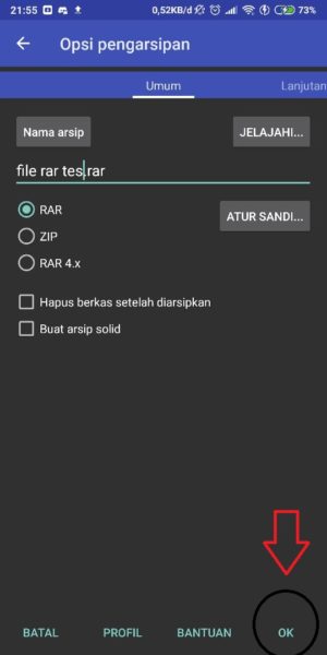 Pilih Ok