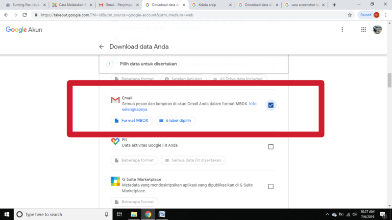 Cara mem-backup pesan email di inbox Gmail ke komputer kamu 40