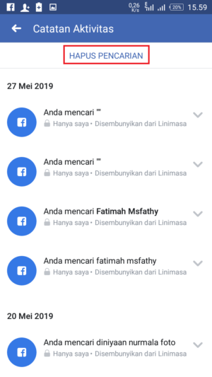 Gambar 4. Catatan aktivitas