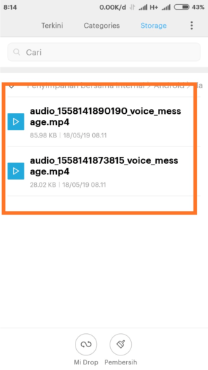 Voice Note IG kamu ada di folder Music.