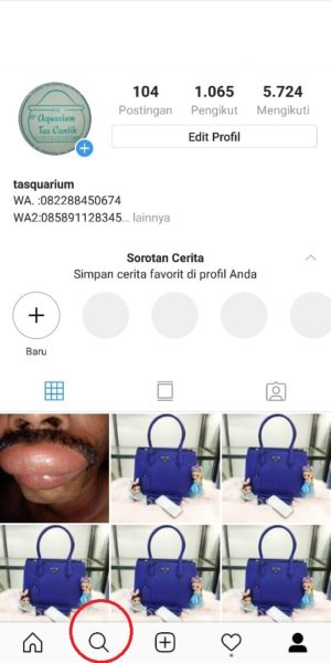 Masuk ke Menu Pencarian