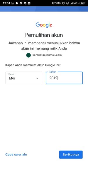 Memasukkan Tanggal dan Tahun