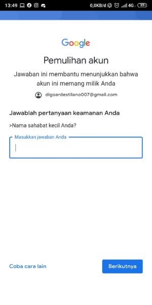 Jawab Pertanyaan dari Google