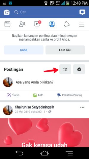Cara Mencari Dan Menghapus Status Postingan Lama Di