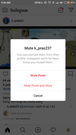 Cara me-mute postingan, story, dan DM di Instagram 5