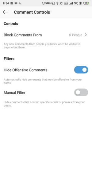 Mengatur Komentar yang akan di filter